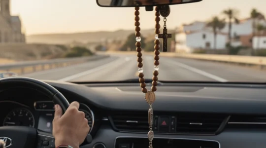 un-chapelet-de-voiture-et-la-signification-quon-lui-donne
